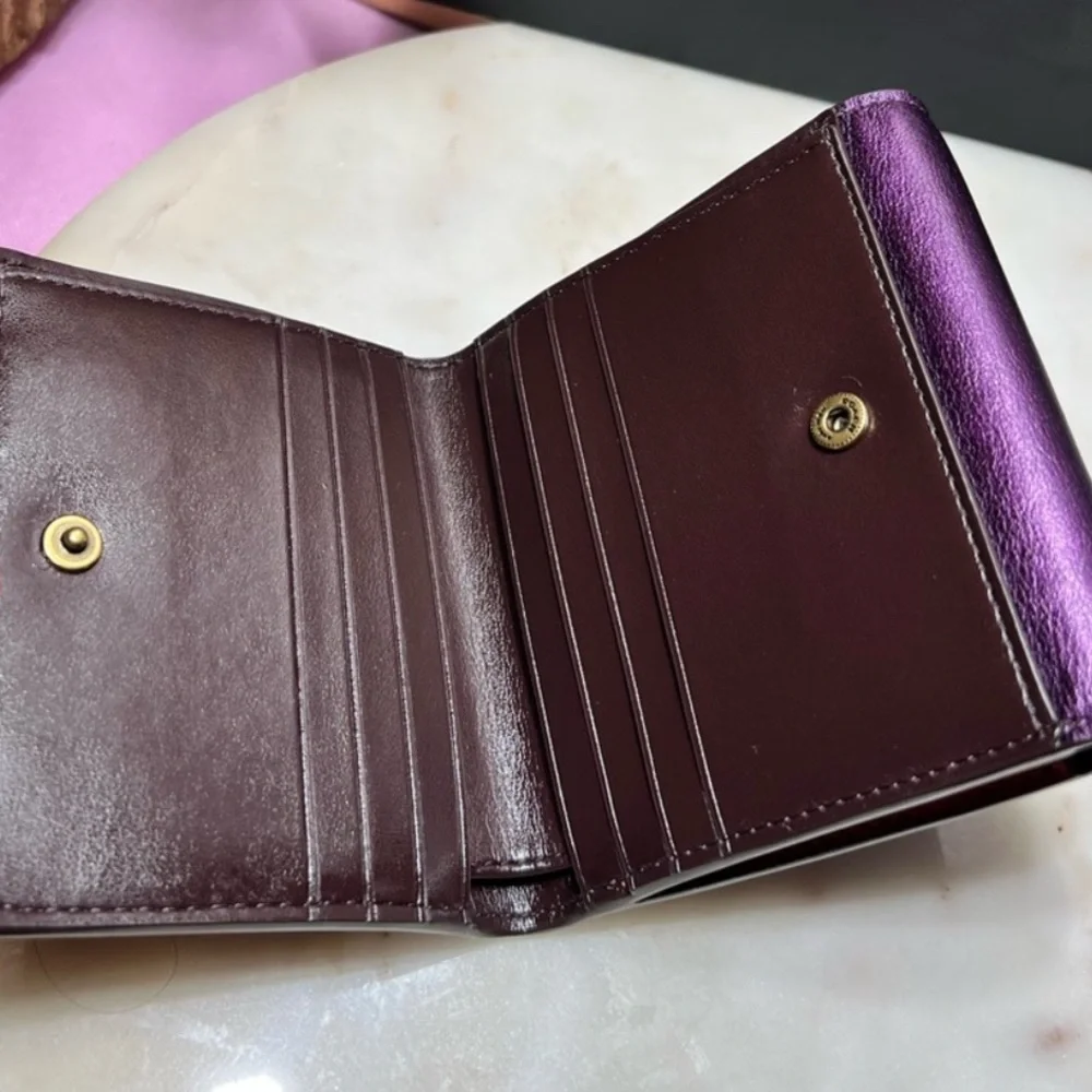 Coach Metallic Purple and Blue Women's Wallet